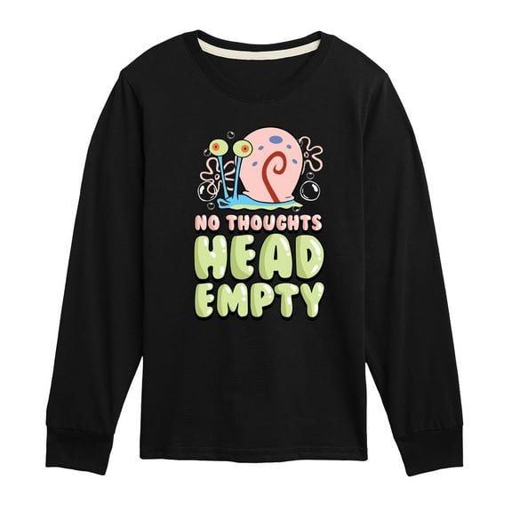 SpongeBob SquarePants - Head Empty Gary - Toddler & Youth Long Sleeve Graphic T-Shirt