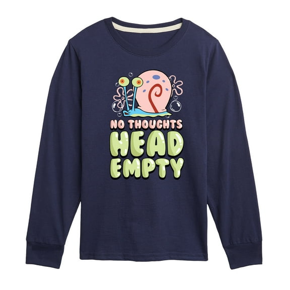 SpongeBob SquarePants - Head Empty Gary - Toddler & Youth Long Sleeve Graphic T-Shirt
