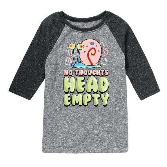 SpongeBob SquarePants - Head Empty Gary - Toddler & Youth Raglan Graphic T-Shirt