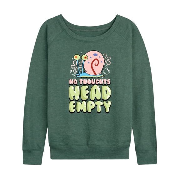 SpongeBob SquarePants - Head Empty Gary - Women's Lightweight French Terry Long Sleeve Shirt