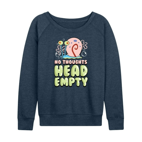 SpongeBob SquarePants - Head Empty Gary - Women's Lightweight French Terry Long Sleeve Shirt
