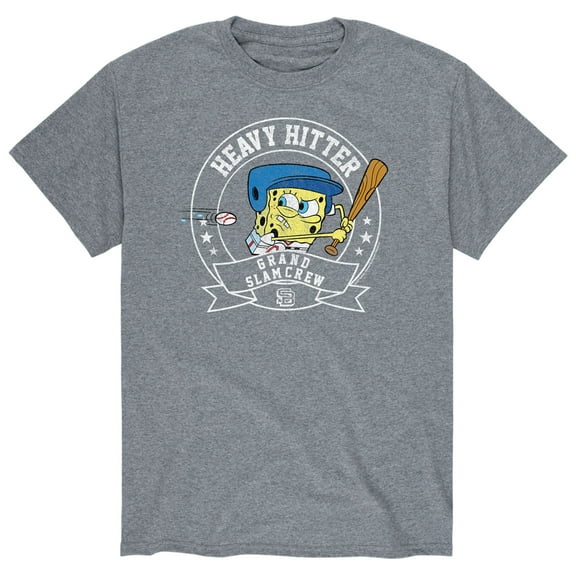 SpongeBob SquarePants - Heavy Hitter Grand Slam Crew - Men's Short Sleeve Graphic T-Shirt
