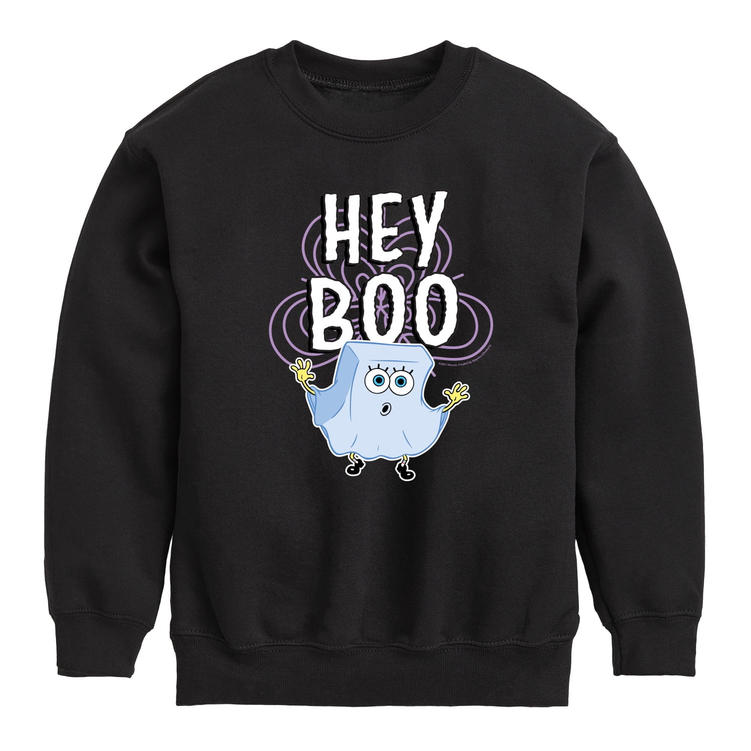 HEY BOO Graphic Round Neck Sweatshirt main image 1