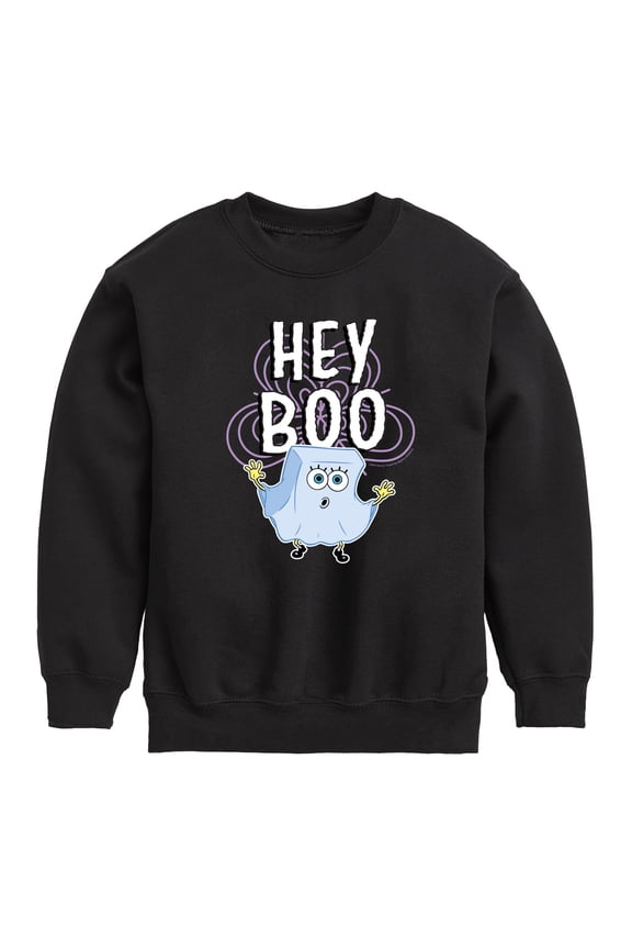 - Hey Boo Graphic Long Sleeve Fleece Sweatshirt
