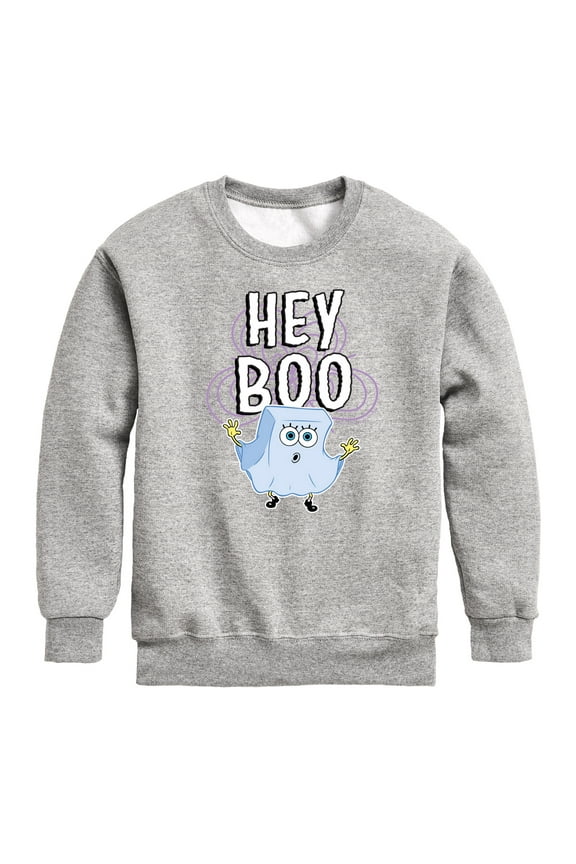 - Hey Boo - Toddler And Youth Crewneck Fleece Sweatshirt