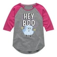 thumbnail image 1 of SpongeBob SquarePants - Hey Boo - Toddler And Youth Girls Raglan Graphic T-Shirt, 1 of 6