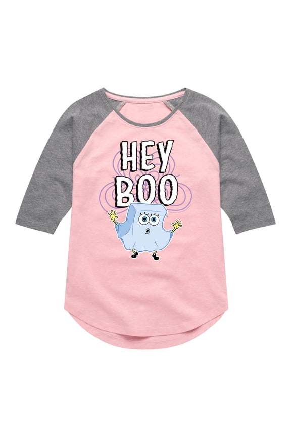 - Hey Boo - Toddler And Youth Girls Raglan Graphic T-Shirt