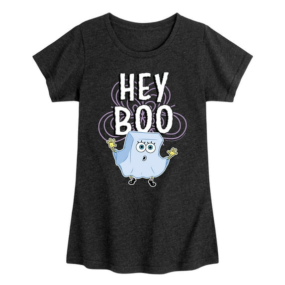 SpongeBob SquarePants - Hey Boo - Toddler And Youth Girls Short Sleeve Graphic T-Shirt