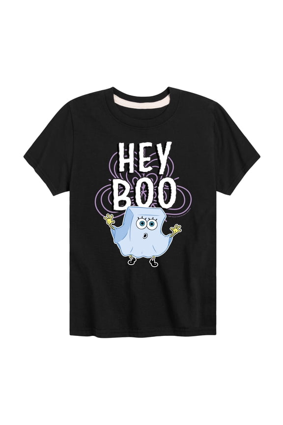 - Hey Boo - Toddler And Youth Short Sleeve Graphic T-Shirt