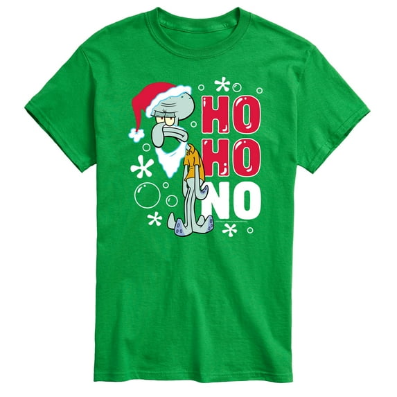 SpongeBob SquarePants - Ho Ho No Squidward Christmas - Men's Short Sleeve Graphic T-Shirt