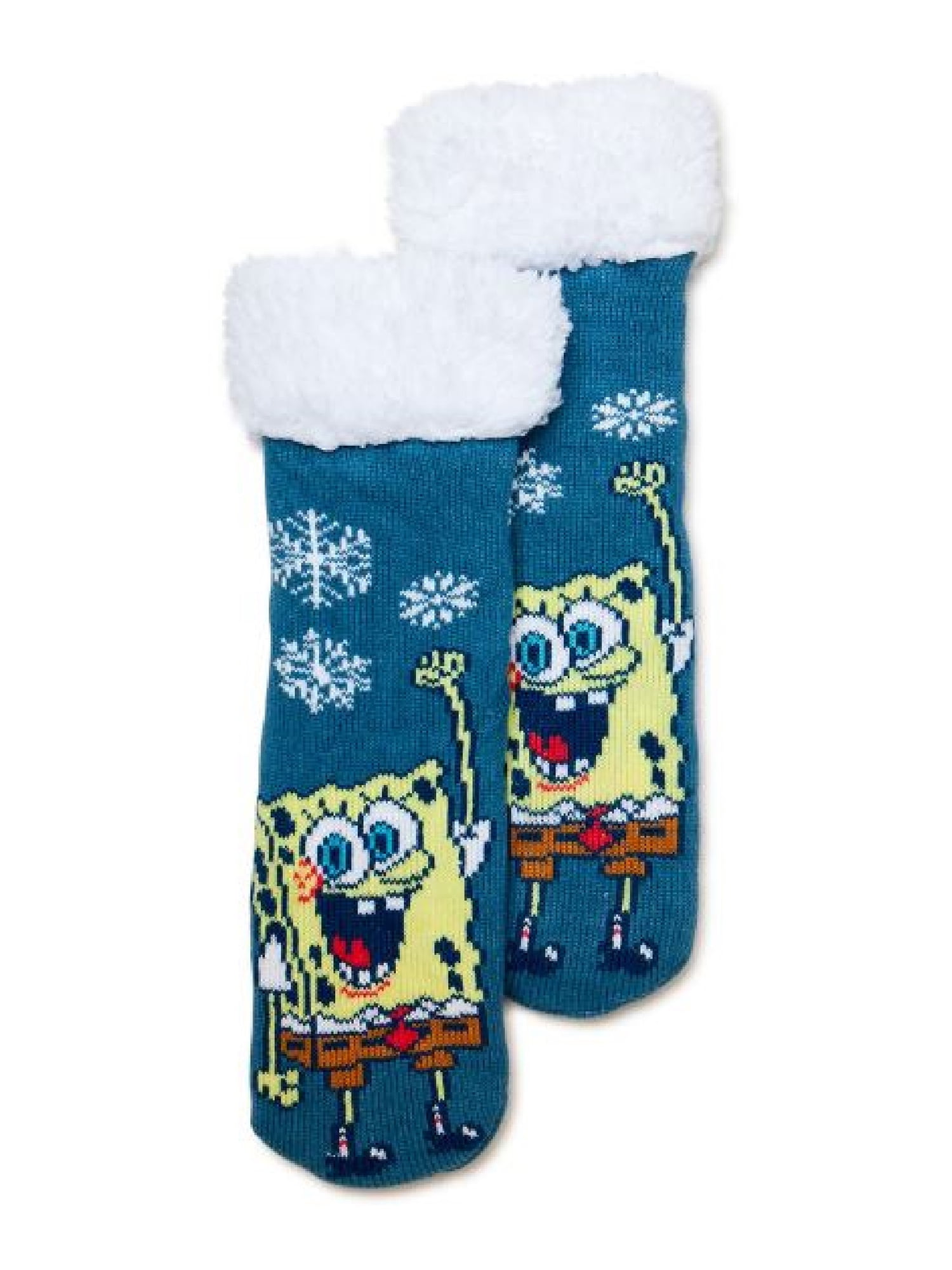SpongeBob SquarePants, Holiday Women's Slipper Socks, 1-Pack, Size 4-10