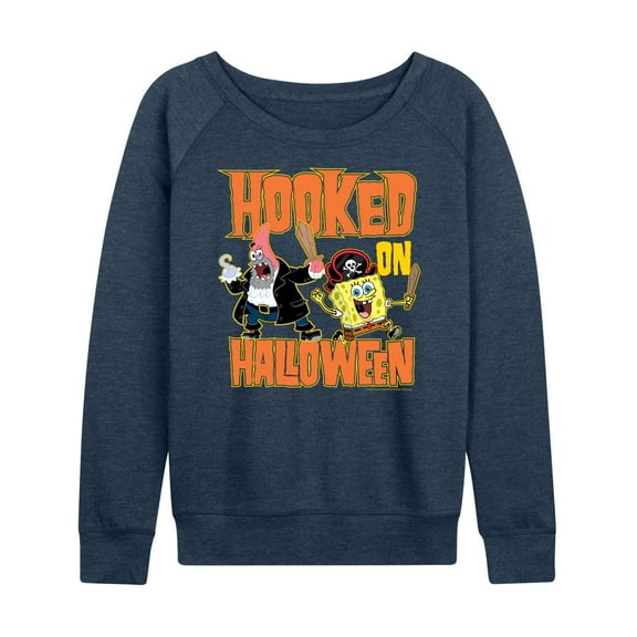 SpongeBob SquarePants - Hooked On Halloween - Women's Lightweight French Terry Long Sleeve Shirt