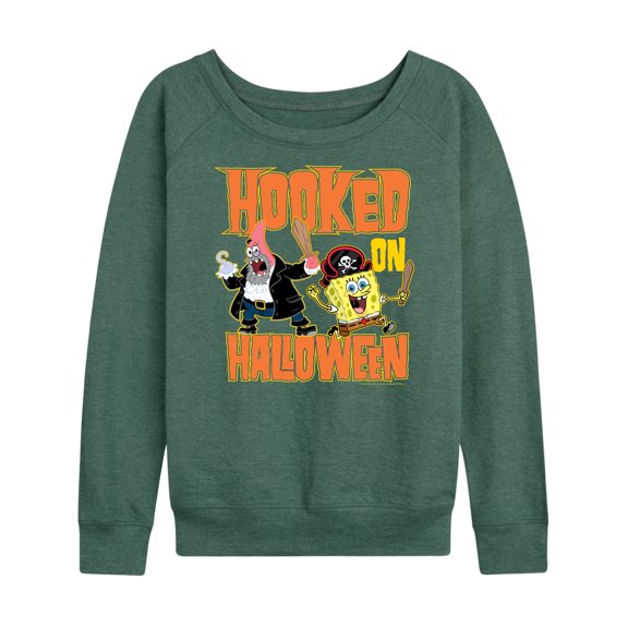 SpongeBob SquarePants - Hooked On Halloween - Women's Lightweight French Terry Long Sleeve Shirt