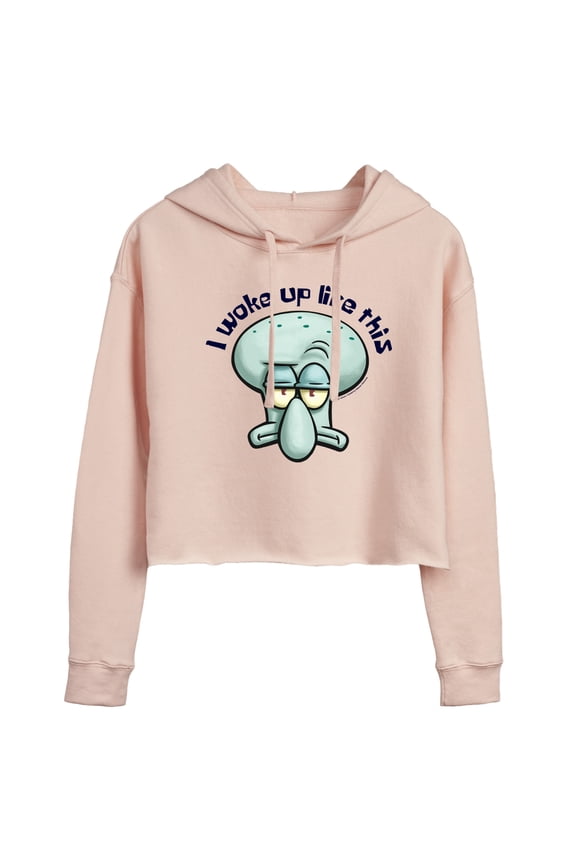 - I Woke Up Like This - Juniors Cropped Pullover Hoodie