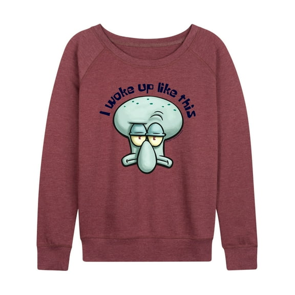SpongeBob SquarePants - I Woke Up Like This - Women's Lightweight French Terry Long Sleeve Shirt