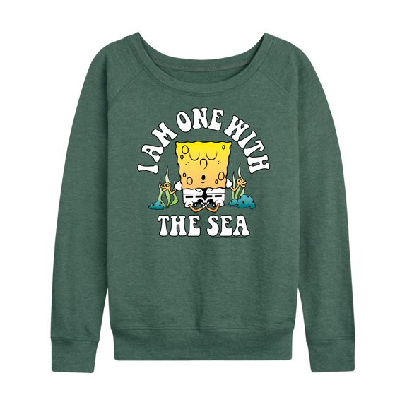 SpongeBob SquarePants - I'am One With The Sea - Women's Lightweight French Terry Long Sleeve Shirt