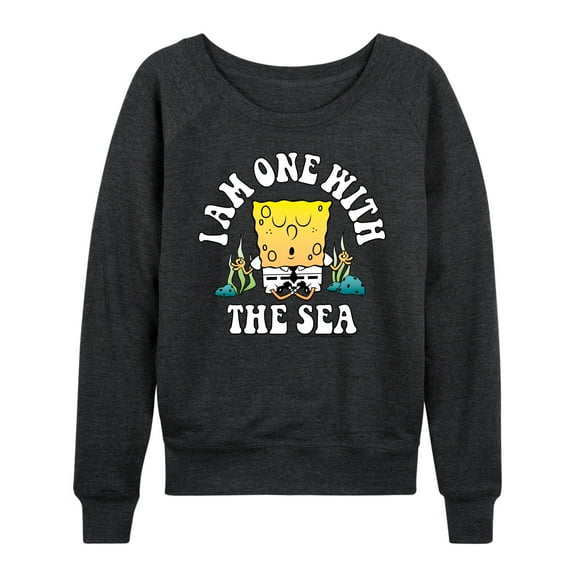 SpongeBob SquarePants - I'am One With The Sea - Women's Lightweight French Terry Long Sleeve Shirt