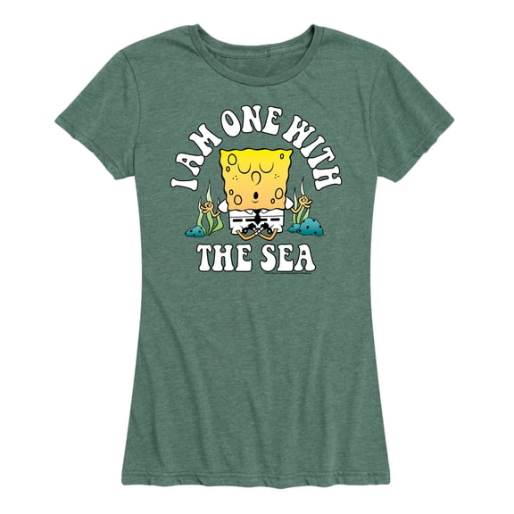 SpongeBob SquarePants - I'am One with The Sea - Women's Short Sleeve Graphic T-Shirt