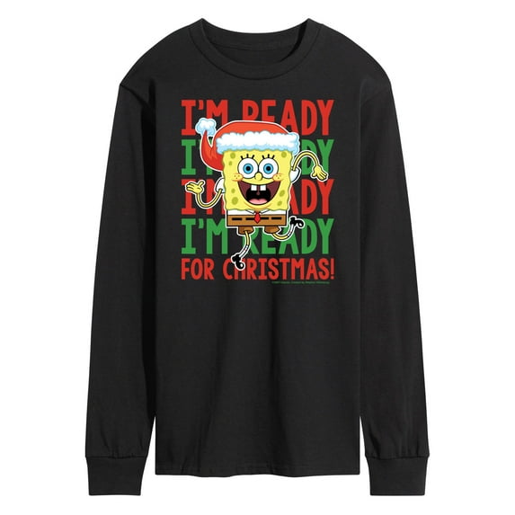 SpongeBob SquarePants - I'm Ready For Christmas - Men's Long Sleeve T-Shirt