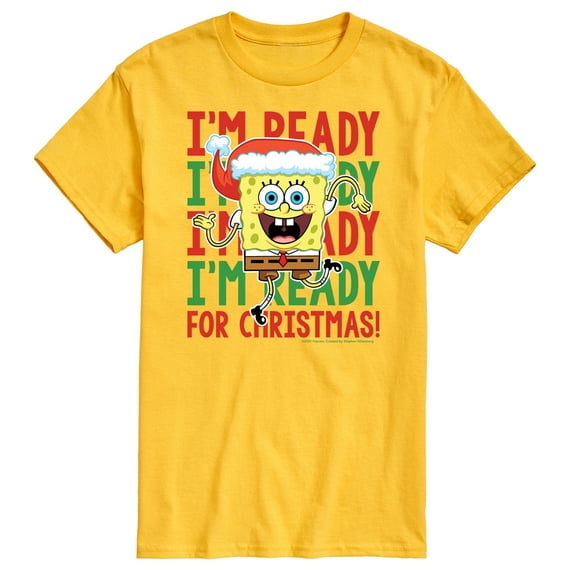 SpongeBob SquarePants - I'm Ready For Christmas - Men's Short Sleeve Graphic T-Shirt