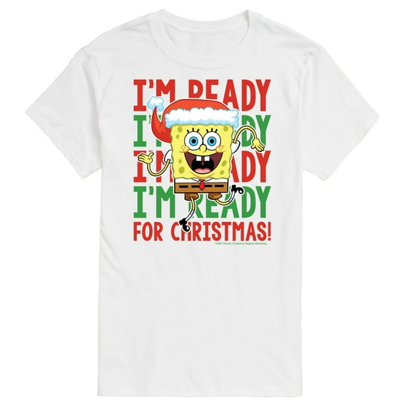 SpongeBob SquarePants - I'm Ready For Christmas - Men's Short Sleeve Graphic T-Shirt