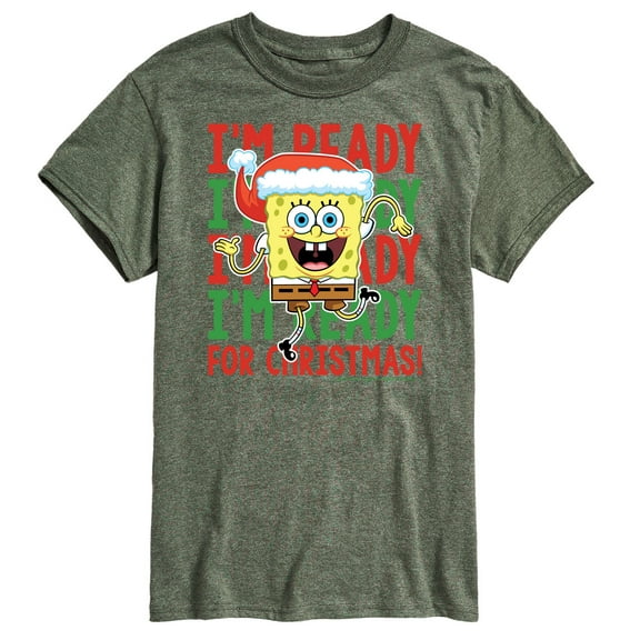 SpongeBob SquarePants - I'm Ready For Christmas - Men's Short Sleeve Graphic T-Shirt