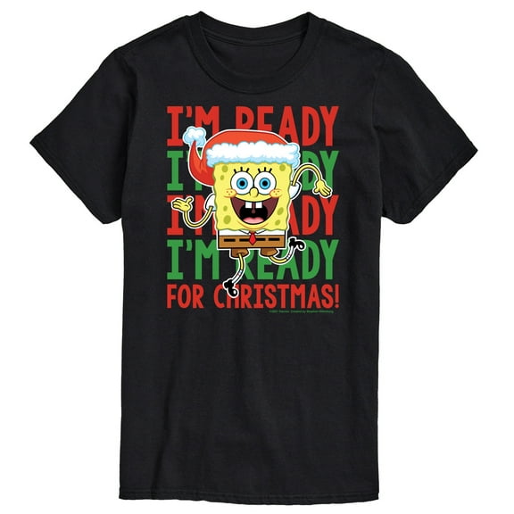 SpongeBob SquarePants - I'm Ready For Christmas - Men's Short Sleeve Graphic T-Shirt