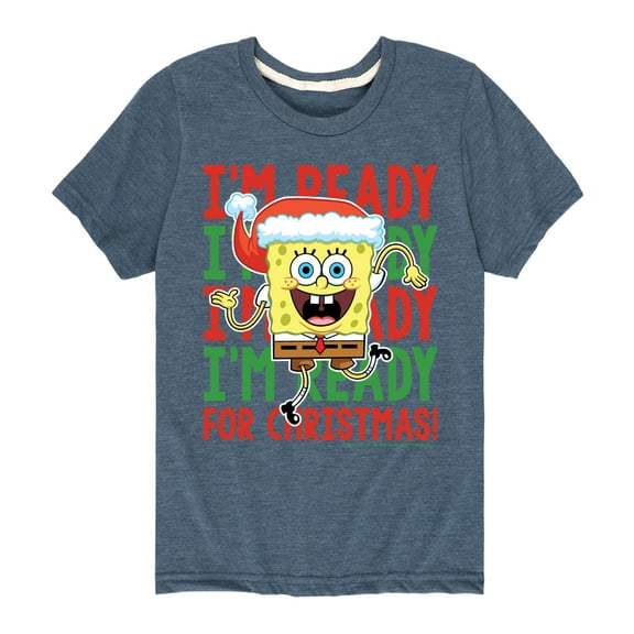 SpongeBob SquarePants - I'm Ready For Christmas - Toddler And Youth Short Sleeve Graphic T-Shirt