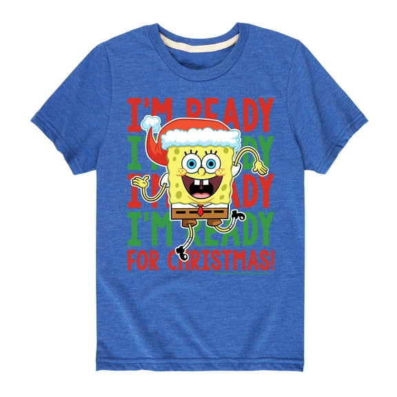 SpongeBob SquarePants - I'm Ready For Christmas - Toddler And Youth Short Sleeve Graphic T-Shirt