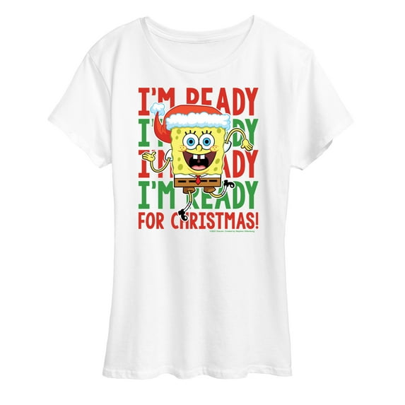SpongeBob SquarePants - I'm Ready For Christmas - Women's Lightweight French Terry Pullover