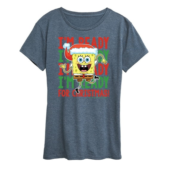 SpongeBob SquarePants - I'm Ready For Christmas - Women's Lightweight French Terry Pullover