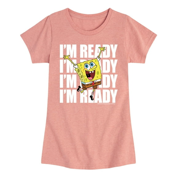 SpongeBob SquarePants - I'm Ready - Girls Short Sleeve T-Shirt