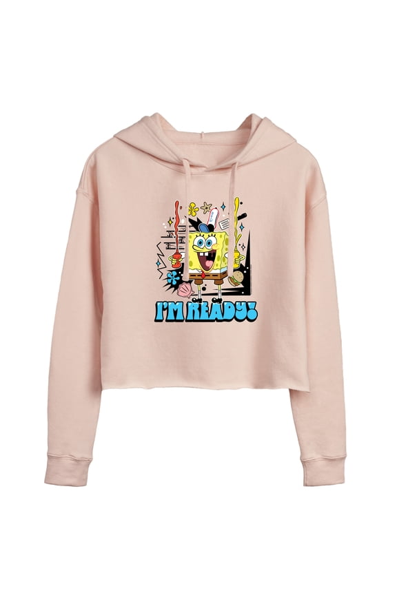 - I'm Ready - Juniors Cropped Pullover Hoodie