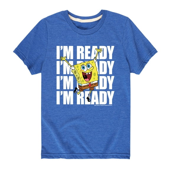 SpongeBob SquarePants - I'm Ready - Toddler And Youth Short Sleeve Graphic T-Shirt