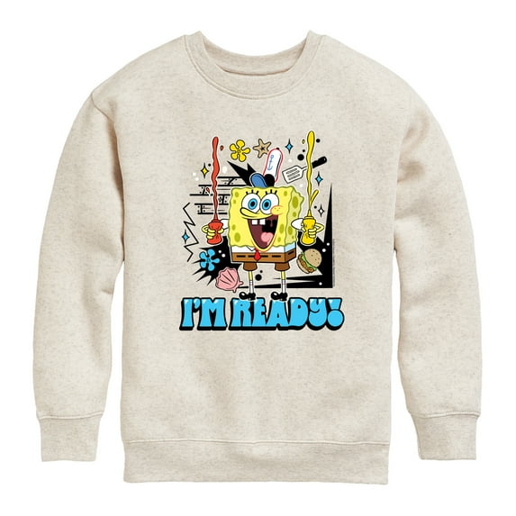 SpongeBob SquarePants - I'm Ready - Toddler & Youth Crewneck Fleece Sweatshirt