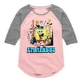 thumbnail image 1 of SpongeBob SquarePants - I'm Ready - Toddler & Youth Girls Raglan Graphic T-Shirt, 1 of 4