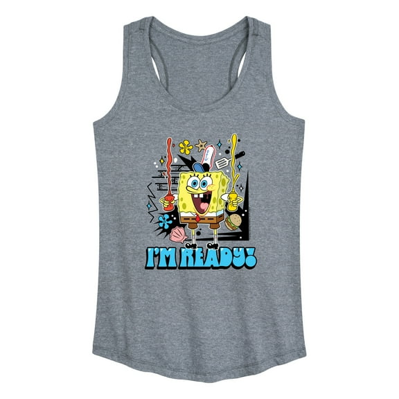 SpongeBob SquarePants - I'm Ready - Women's Racerback Tank Top