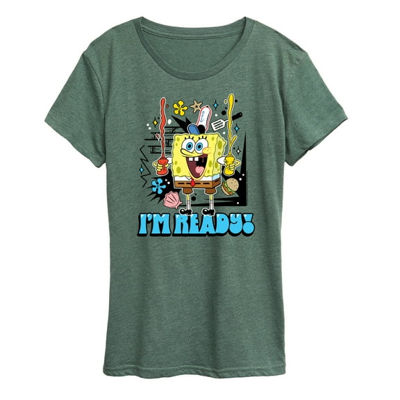 SpongeBob SquarePants - I'm Ready - Women's Short Sleeve Graphic T-Shirt