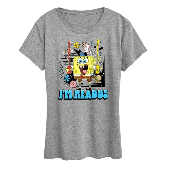 SpongeBob SquarePants - I'm Ready - Women's Short Sleeve Graphic T-Shirt