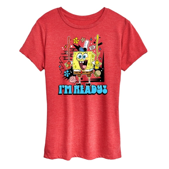 SpongeBob SquarePants - I'm Ready - Women's Short Sleeve Graphic T-Shirt