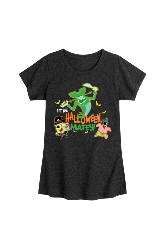 - It Be Halloween Matey - Girls Fitted Short Sleeve Tee