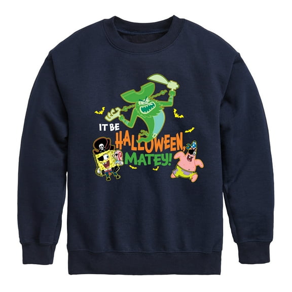 SpongeBob SquarePants - It Be Halloween Matey - Toddler & Youth Crewneck Fleece Sweatshirt