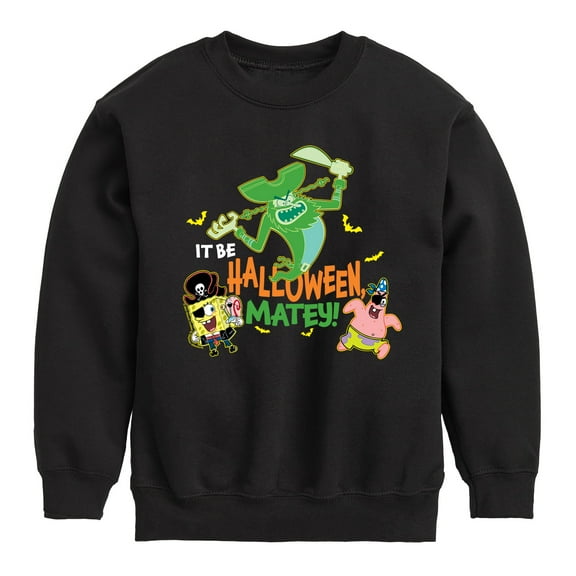 SpongeBob SquarePants - It Be Halloween Matey - Toddler & Youth Crewneck Fleece Sweatshirt