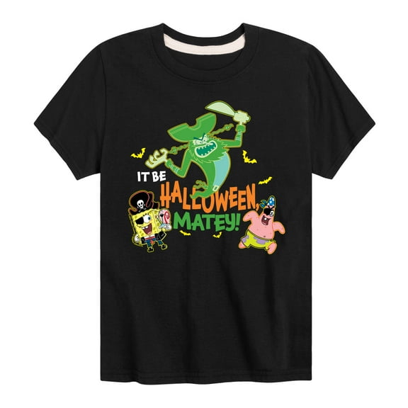 SpongeBob SquarePants - It Be Halloween Matey - Toddler & Youth Short Sleeve Graphic T-Shirt