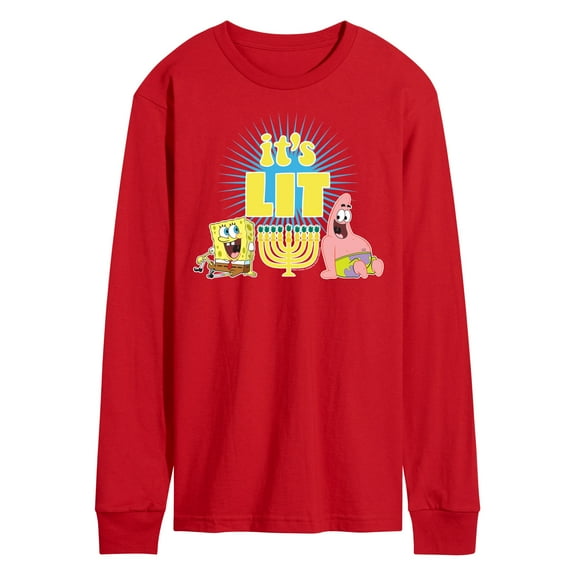 SpongeBob SquarePants - It's Lit Hanukkah - Men's Long Sleeve T-Shirt
