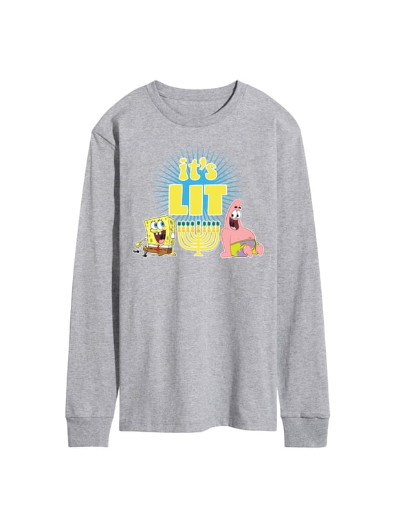 - It's Lit Hanukkah Men's Long Sleeve Graphic T-Shirt