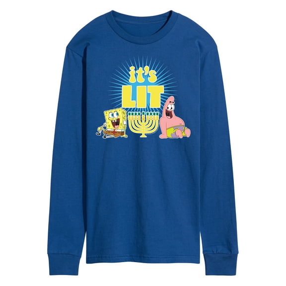 SpongeBob SquarePants - It's Lit Hanukkah - Men's Long Sleeve T-Shirt
