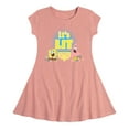 thumbnail image 1 of SpongeBob SquarePants - It's Lit Hanukkah - Toddler And Youth Girls Fit And Flare Dress, 1 of 1