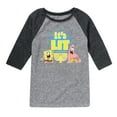 thumbnail image 1 of SpongeBob SquarePants - It's Lit Hanukkah - Toddler And Youth Raglan Graphic T-Shirt, 1 of 5