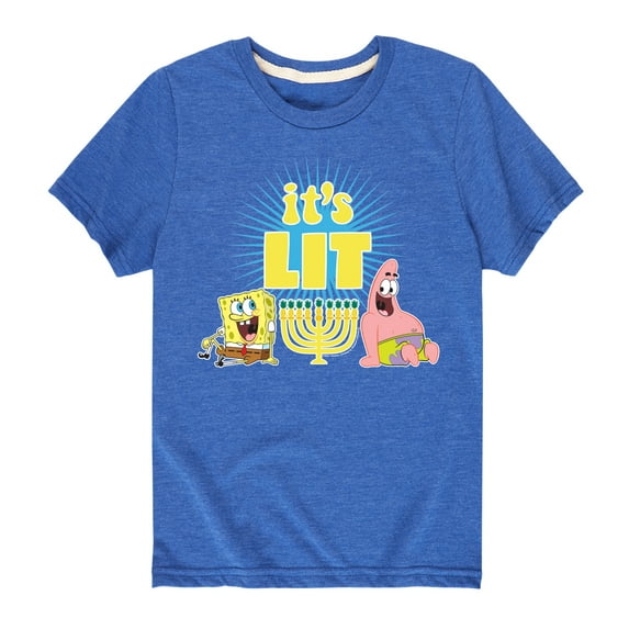 SpongeBob SquarePants - It's Lit Hanukkah - Toddler And Youth Short Sleeve Graphic T-Shirt